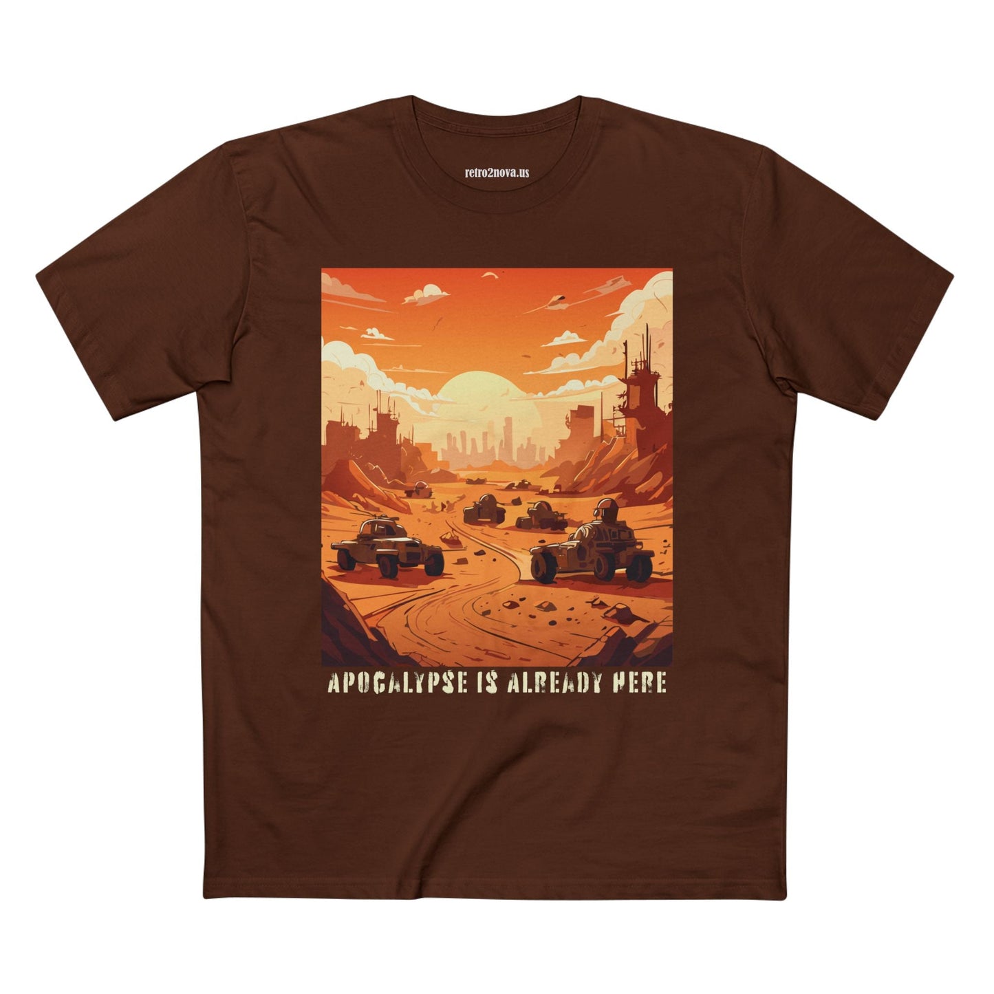 Retro2Nova Cataclysm Doomsday Unisex Premium Cotton Tee With Original Art Design