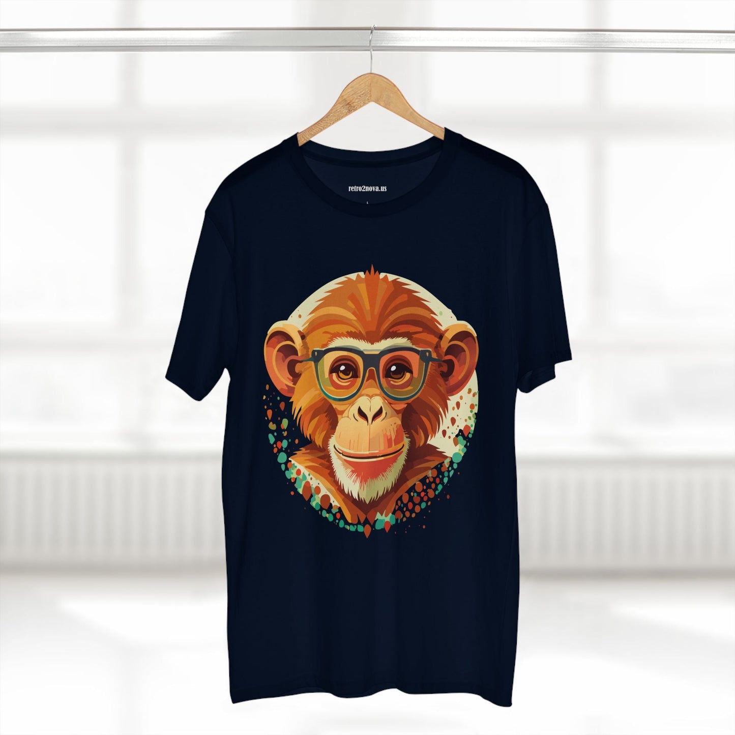 Monkey Shirt Animal Shirt Unisex Premium Cotton Tee With Original Art Design By Retro2Nova For Everyday Comfort