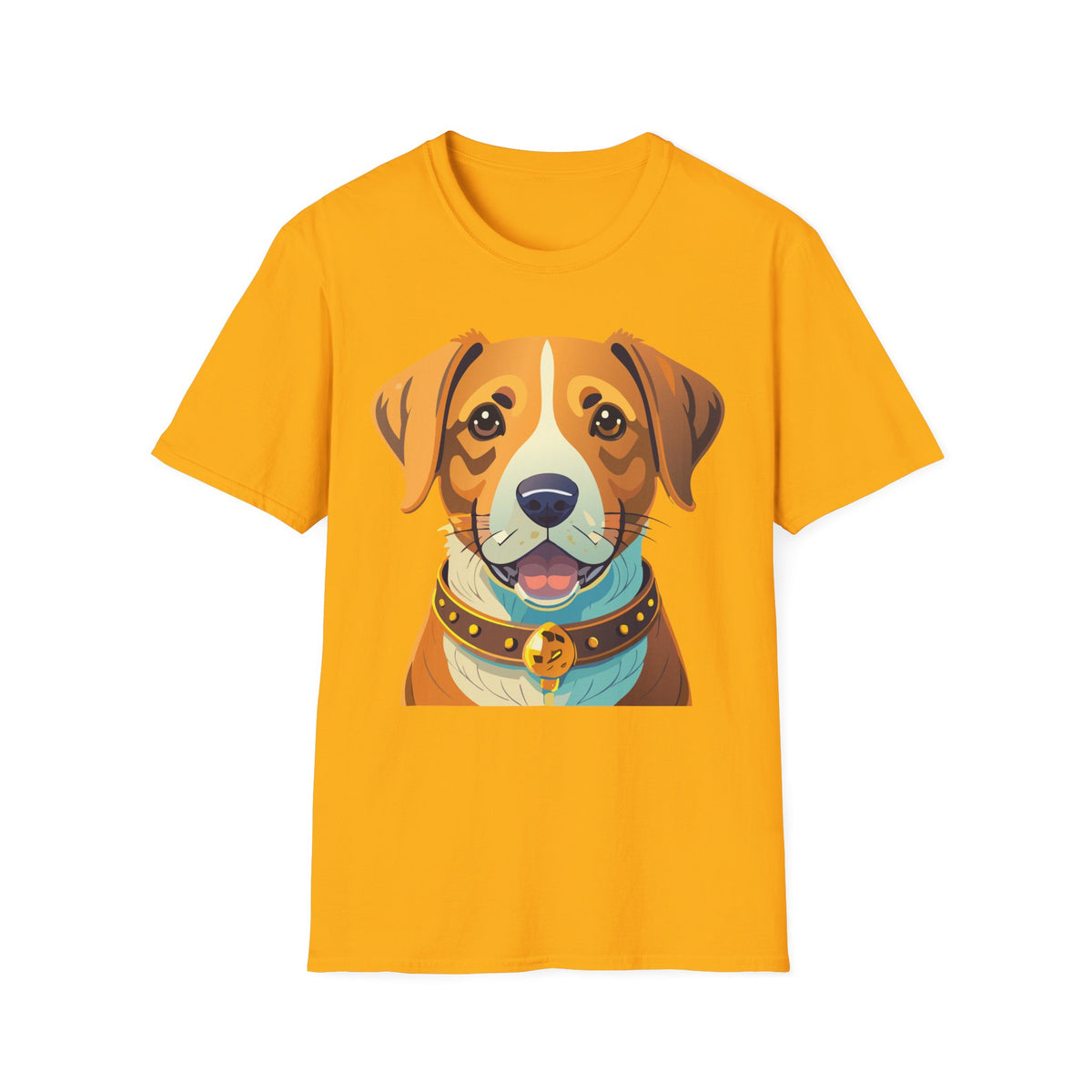 Happy Brown Dog Face T-Shirt | Cute Pet Portrait Tee