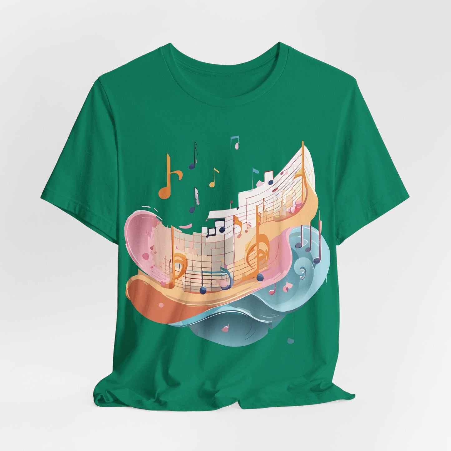 Music Graphic Unisex 100 Cotton Vintage Art with Musical Elements Tee 27