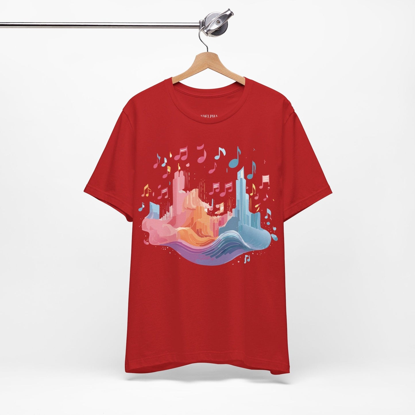 Music Graphic Unisex 100 Cotton Vintage Art with Musical Elements Tee 23