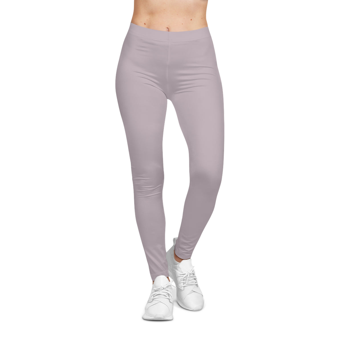 Pale Purple Color Women's Poly-Span Casual Leggings XS-2XL