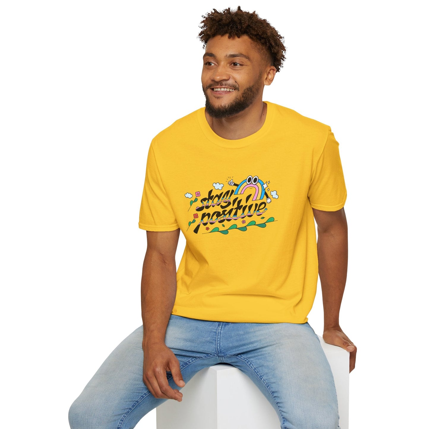 Positive Slogan T Shirts Unisex Softstyle Tee With Positive Words And Good Quotes Gildan 64000