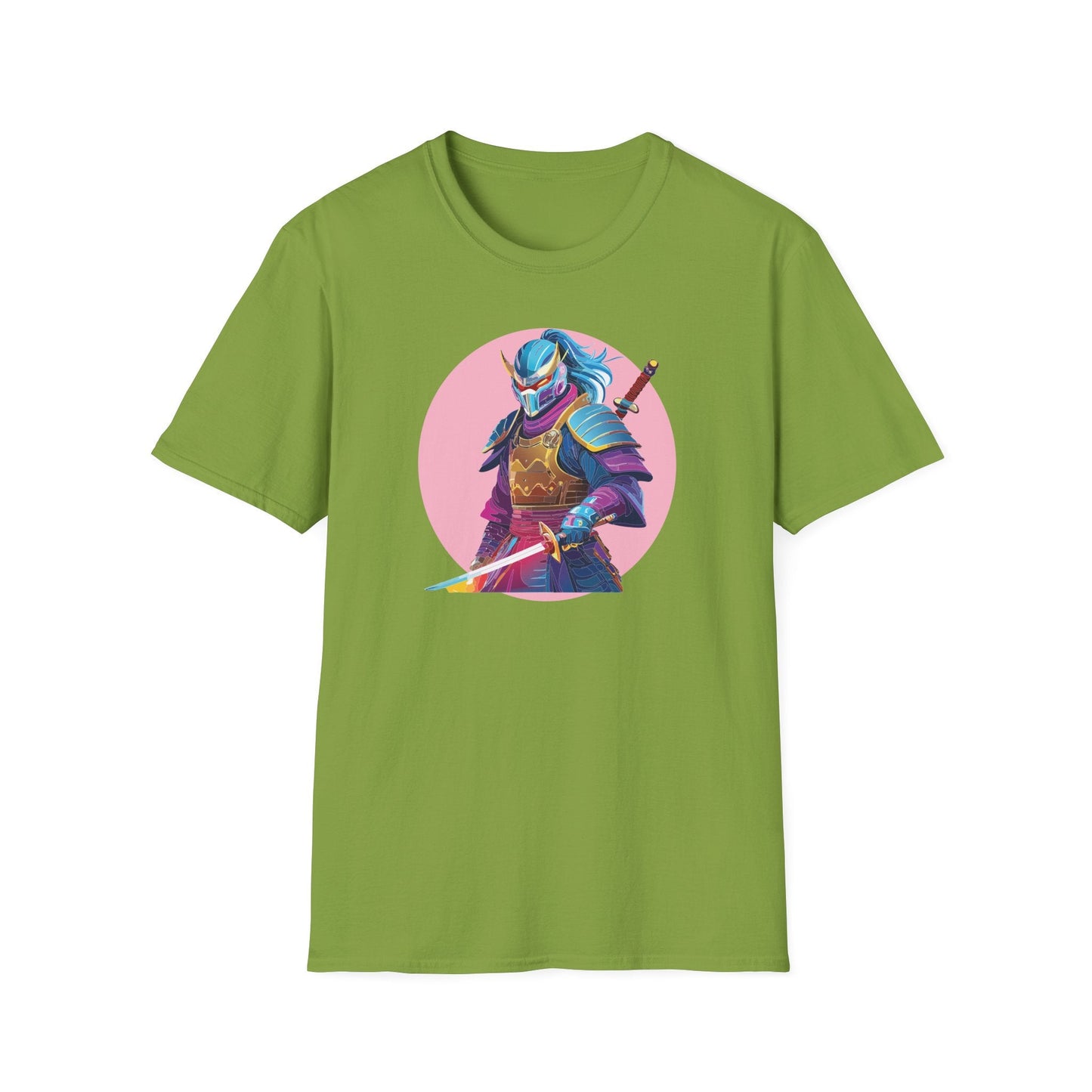 Samurai Themed Unisex Softstyle Tee Shirt Gildan 64000 100 Percent Ring Spun Cotton
