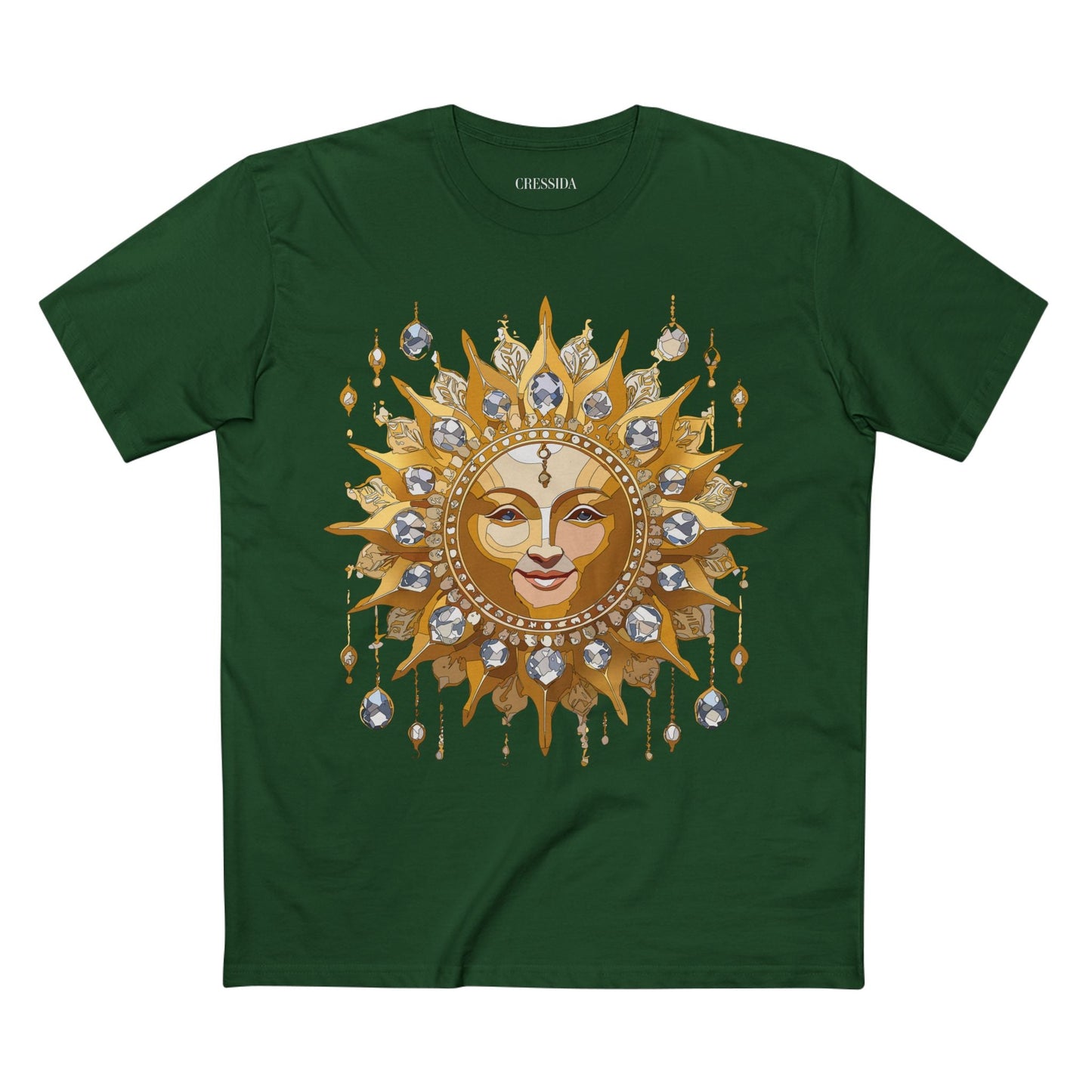 Gold Sun Graphic Unisex 100 Cotton T-Shirt with Golden Art Design 6