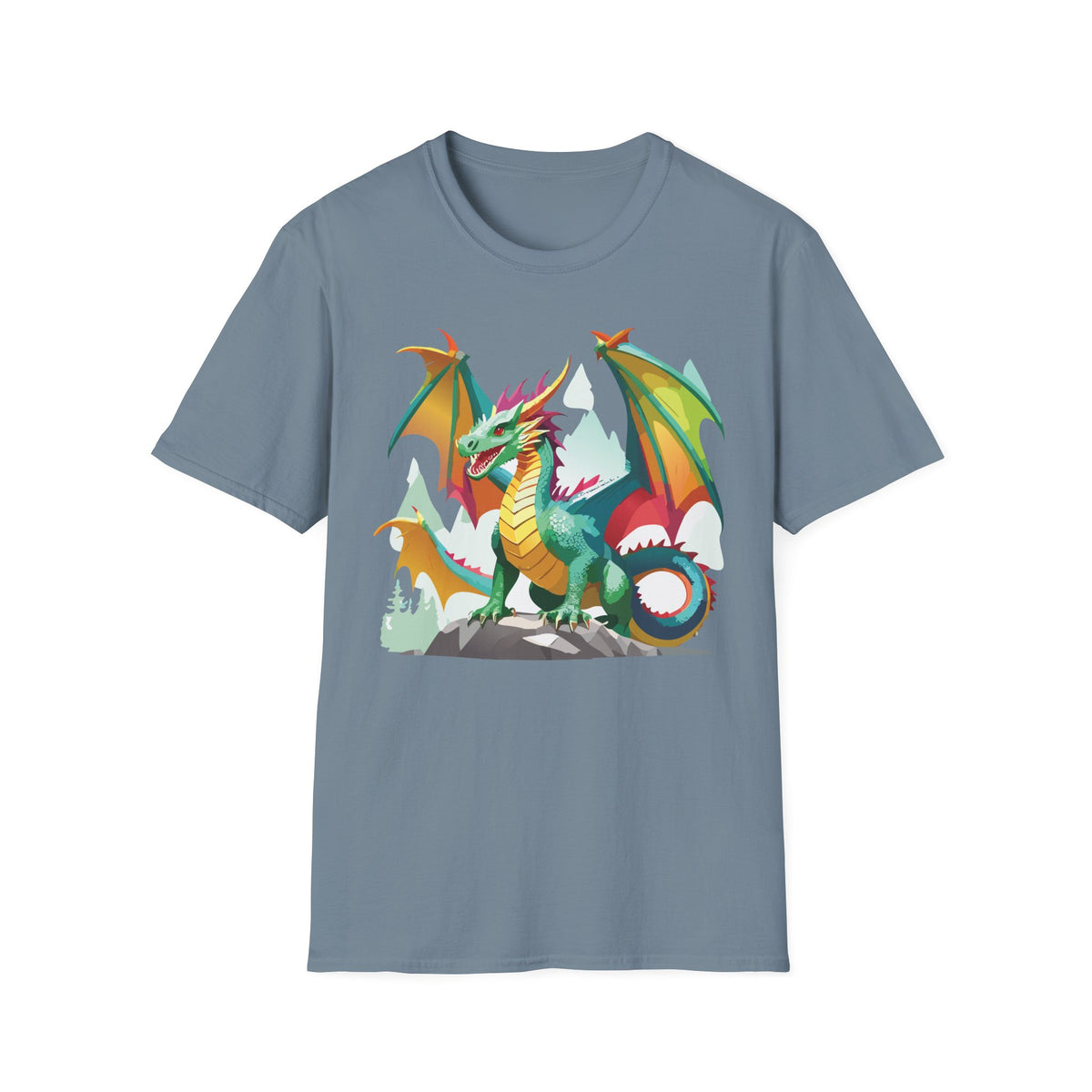 Dragon Graphic Tee Gildan Unisex 100 Cotton Tee Shirt with Animals m24