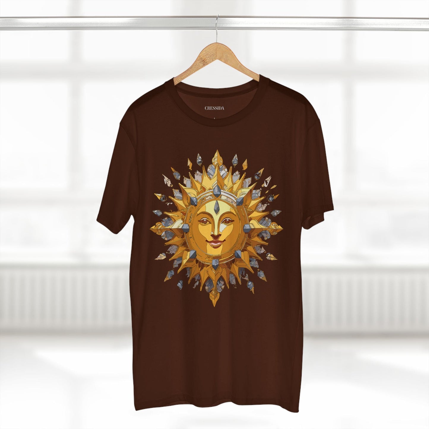 Gold Sun Graphic Unisex 100 Cotton T-Shirt with Golden Art Design 11