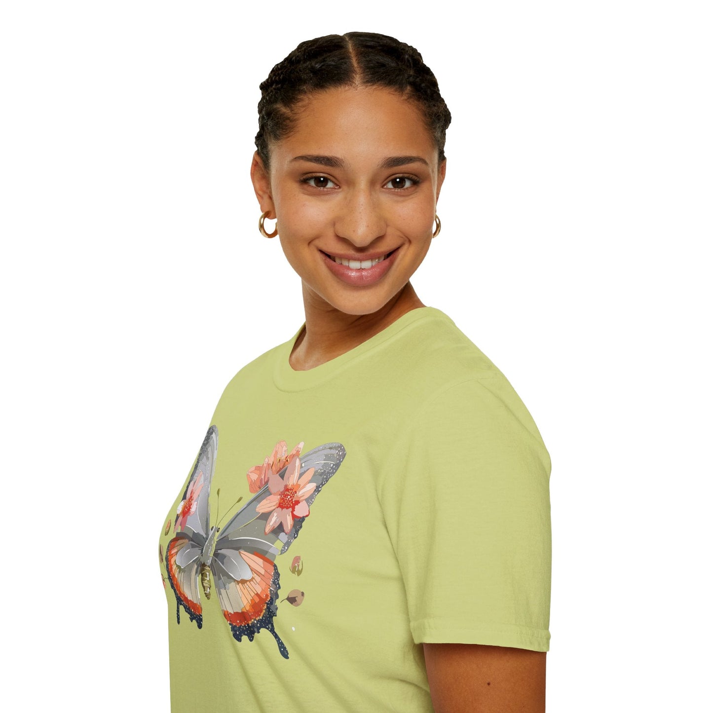 Monarch Butterfly T Shirt Unisex Softstyle Gildan 64000 100 Percent Ring Spun Cotton Tee