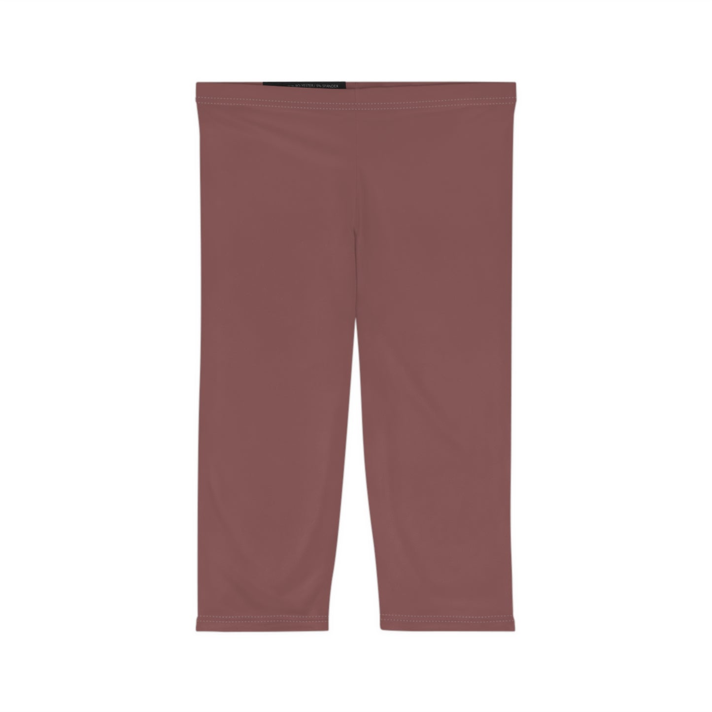 Smoky Rose Color Women's Brushed Suede Poly Span Casual Capri Leggings XS-2XL