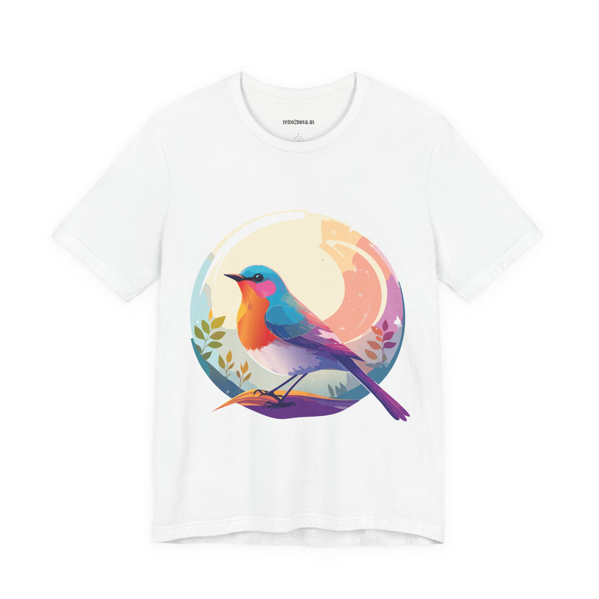 Bird Graphic Unisex Cotton Bella+Canvas Tee with Animal Design ab1