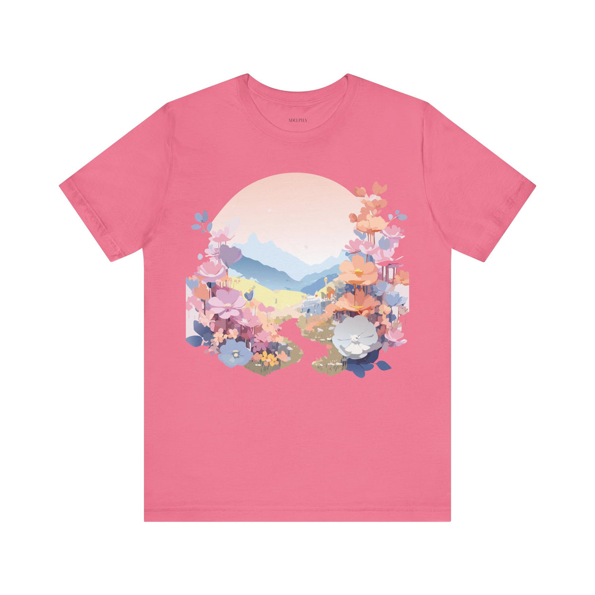 Floral Graphic Tee Shirt - Bella+Canvas Unisex 100 Cotton 18
