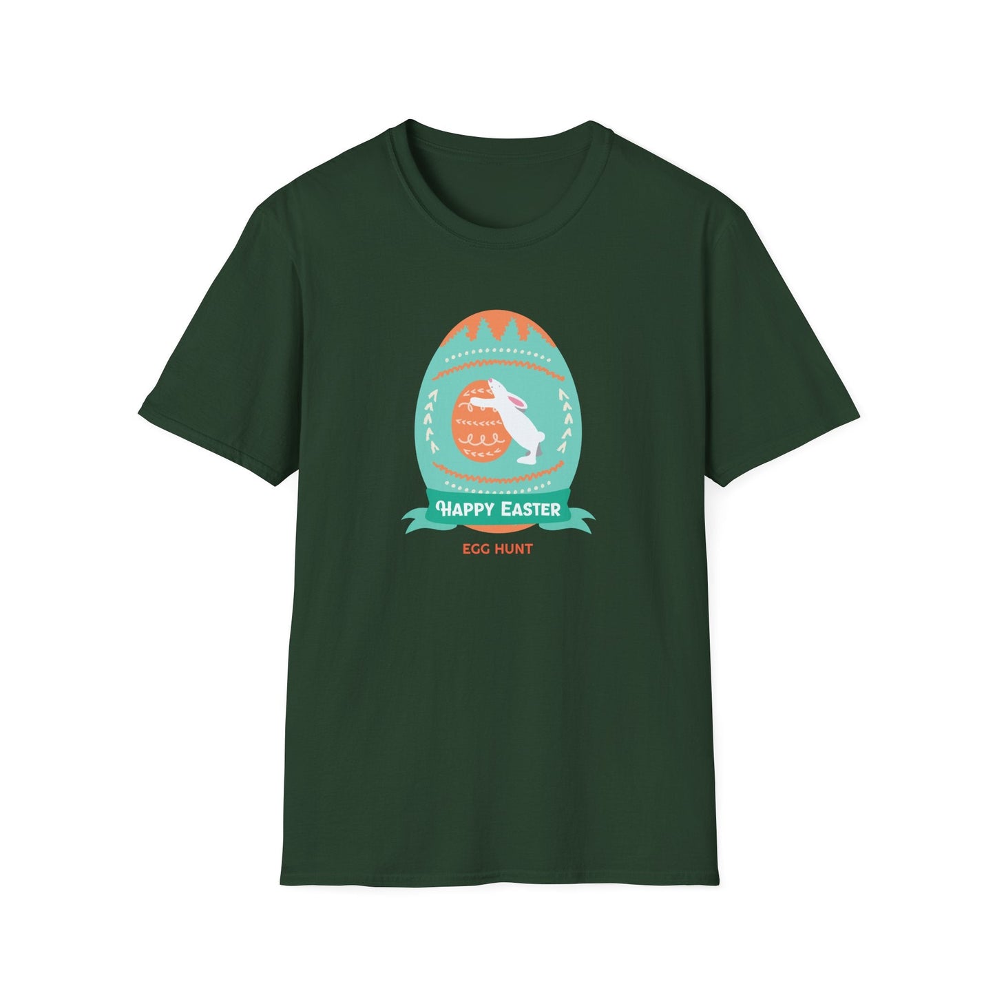 Easter Egg T Shirt Unisex Softstyle Tee With Easter Signature Design 100 Percent Ring Spun Cotton