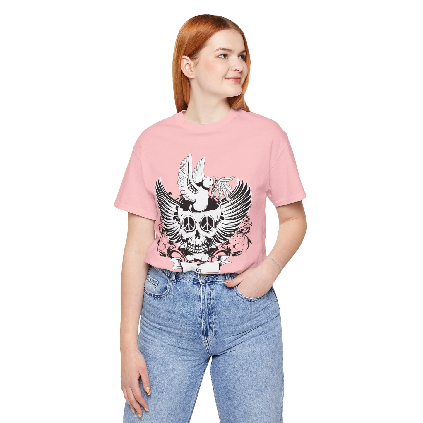 Bird Skull Graphic Design Tee, Skull Shirt, Vintage Tees, Art Design T-Shirt, Vintage Graphic Tee, Art Shirts with Skulls