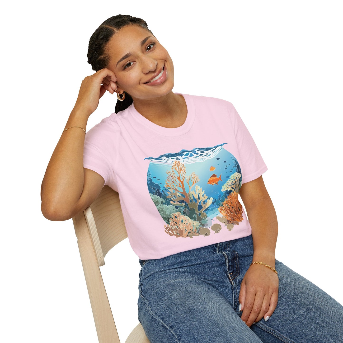 Ocean Tee Shirt Unisex Gildan Softstyle Cotton Tee Shirt 64000 Lightweight Breathable Comfort