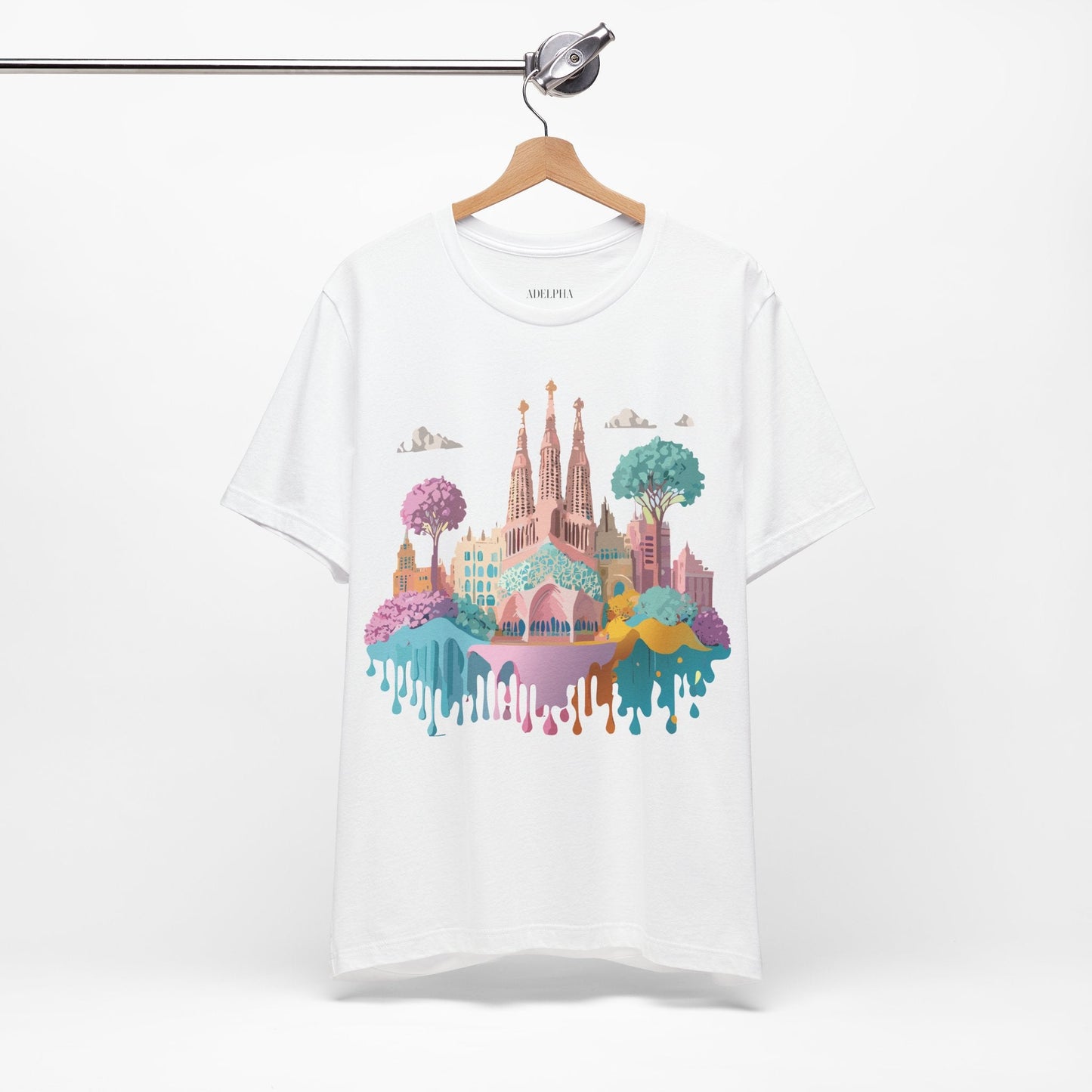 Unisex Graphic Tee With Original Vintage Inspired Artwork By Adelpha Barcelona Style