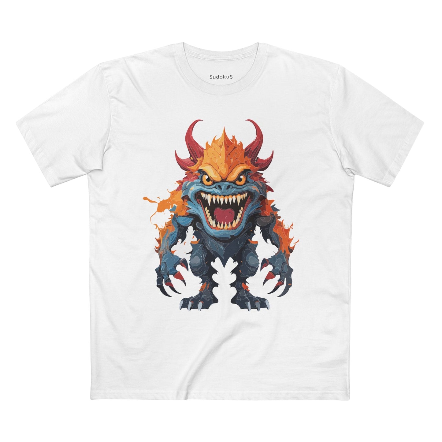 Cartoon Monsters Graphic Unisex 100 Cotton Staple Tee 33