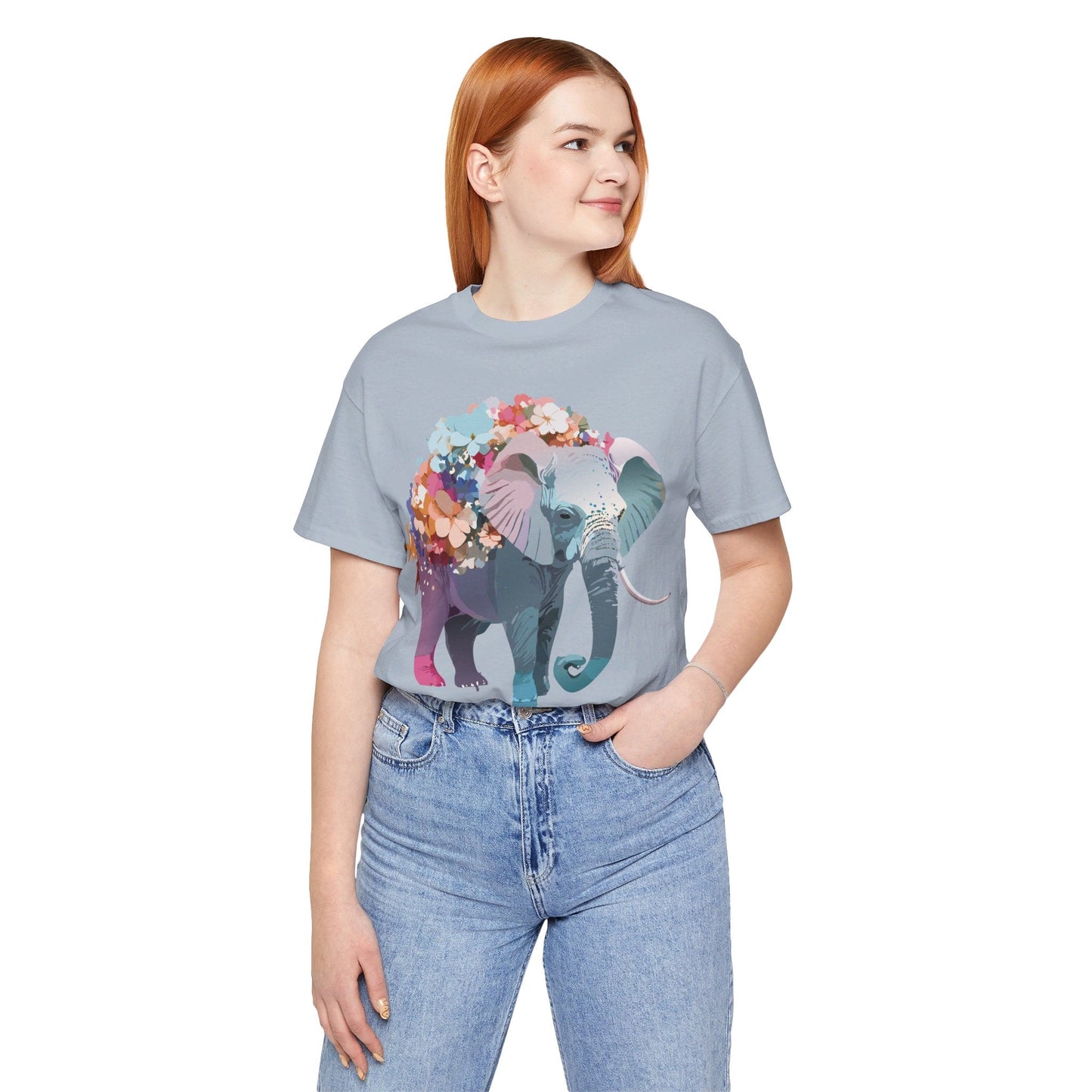 Adelpha Elephant Graphic Tee Unisex Short Sleeve Vintage Inspired Art Design Collection