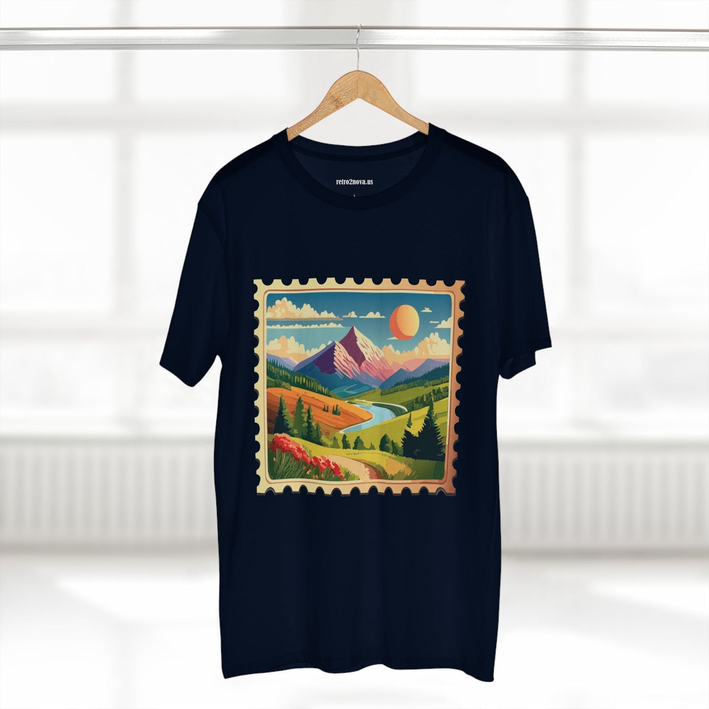 Stamp Shirt Postage Stamp Shirt PS36 Unisex Premium Cotton Tee With Original Art Design Retro2Nova
