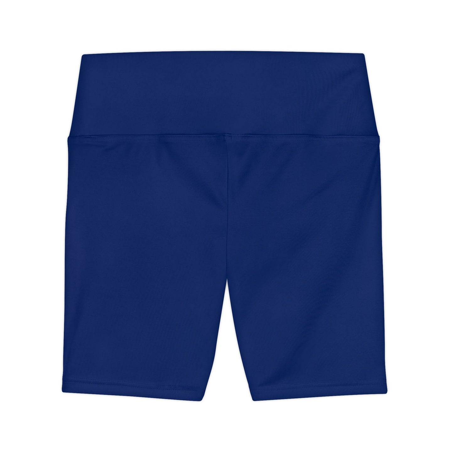 Imperial Blue Women's Workout Shorts — Solid High-Waist Biker Shorts for Exercise & Everyday Wear