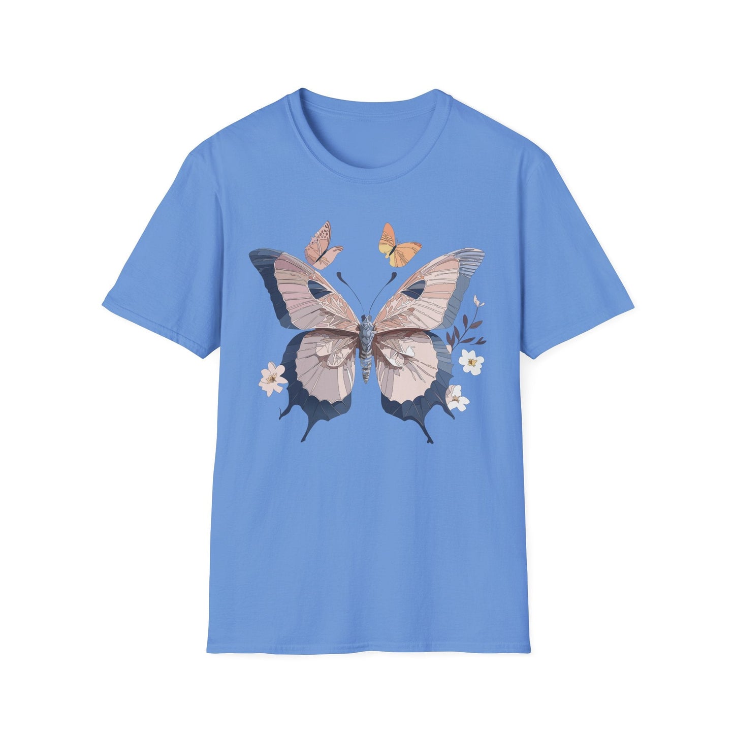 Butterfly Shirt Unisex T Shirt Monarch Print Gildan Softstyle 64000 Cotton Tee Quality