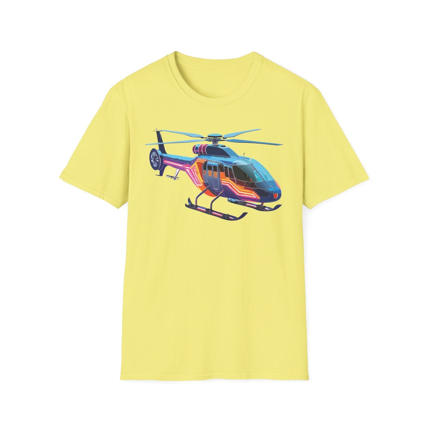 Chopper Helicopter T Shirt Unisex Softstyle 100 Percent Ring Spun Cotton Premium Tee