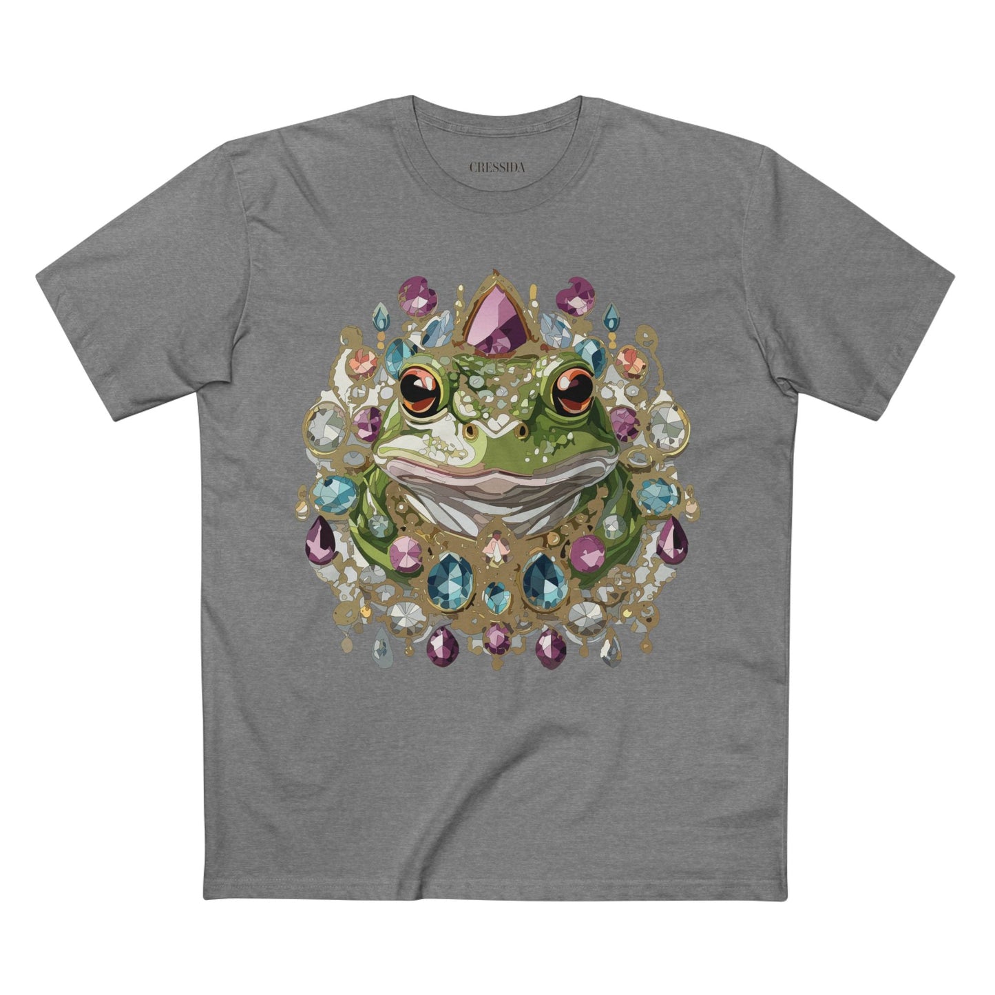 Frog Graphic Unisex 100 Cotton Tee With Unique Animal Golden Medallion Art Design 28