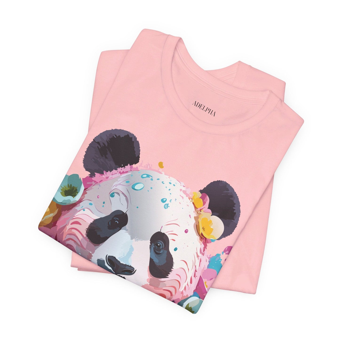 Panda Graphic Unisex 100 Cotton Vintage Art with Animal T-Shirt 6
