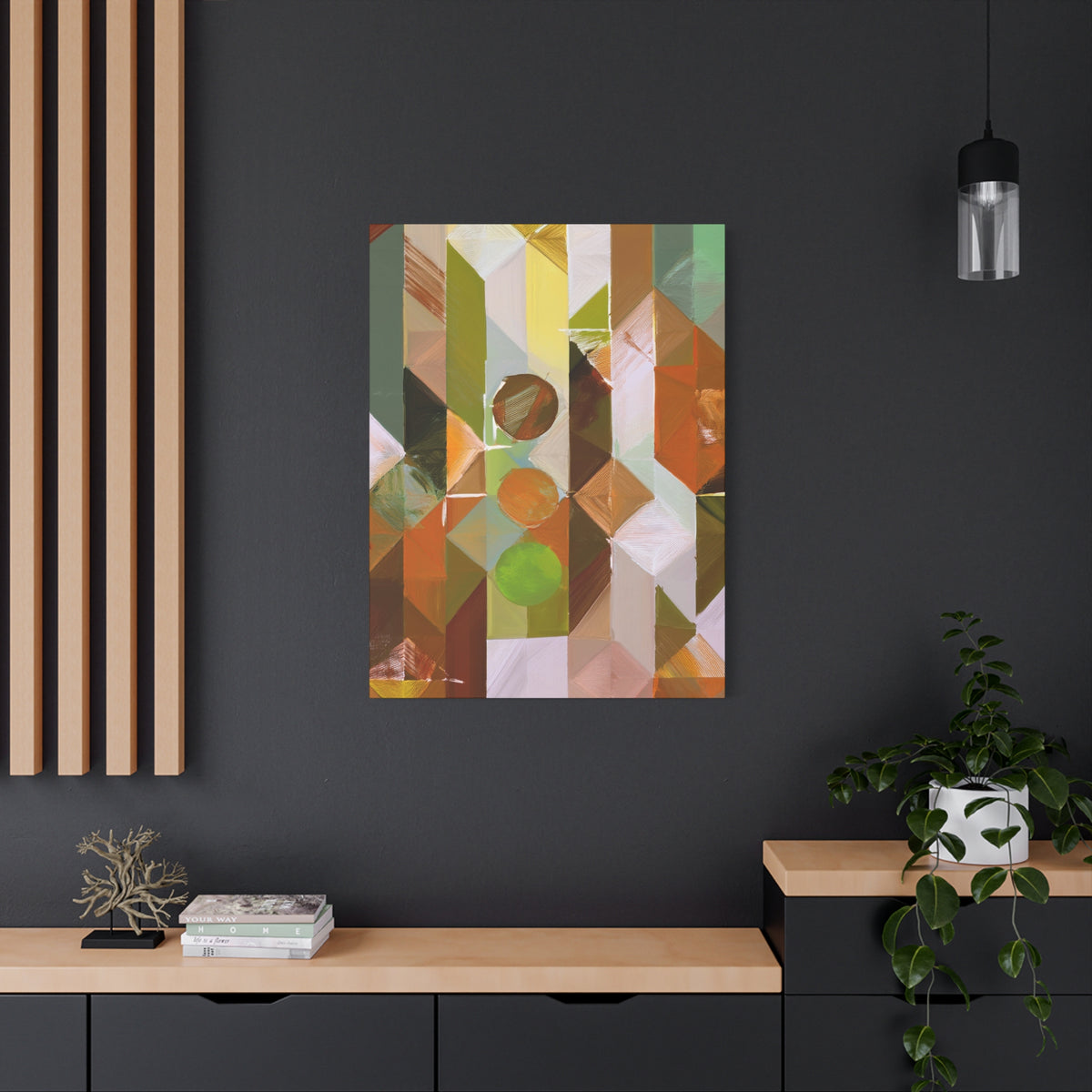 Abstract Geometric Painting Print Canvas 20x24,20x30,24x30 24x32,24x36,30x40 32x48,36x48,40x60 Pine-Wood Inner Frame ABS-56