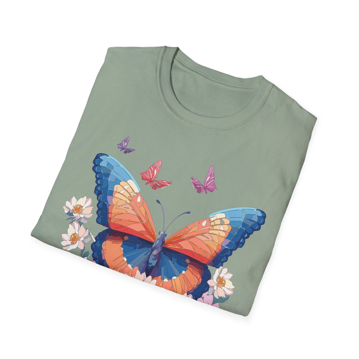 Monarch Butterfly Unisex Softstyle Tee Gildan 64000 Lightweight Breathable 100 Cotton Tee