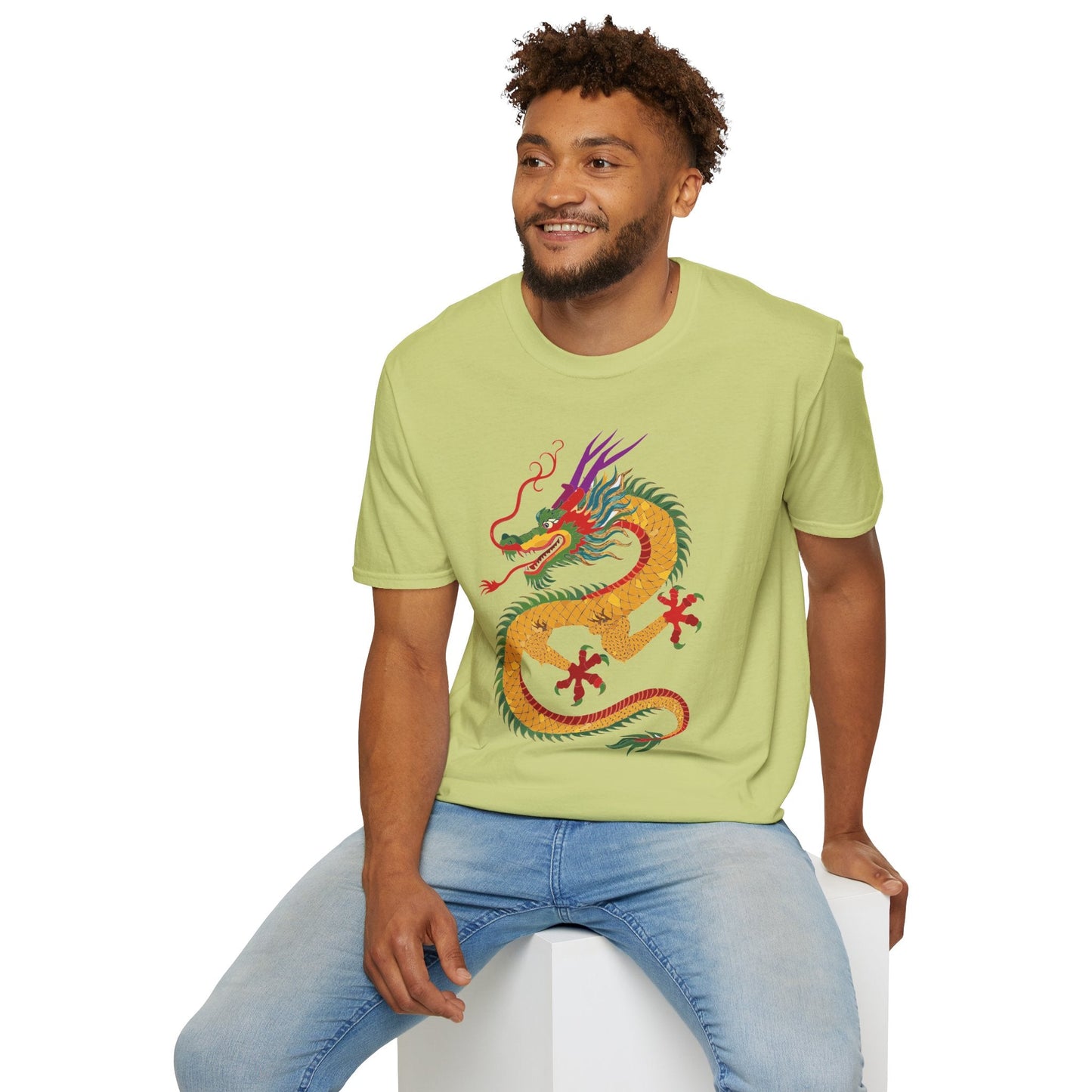Dragon T Shirt Unisex Dragon Shirt Animal Design Softstyle Ring Spun Cotton Tee Comfort