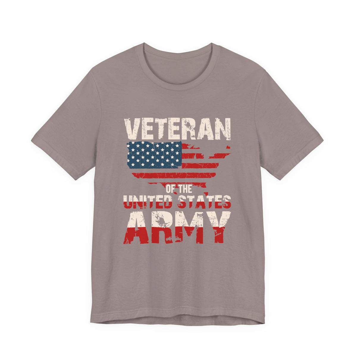 Veteran of the United States Army Tee American Flag Distressed Military Unisex Cotton Shirt v6