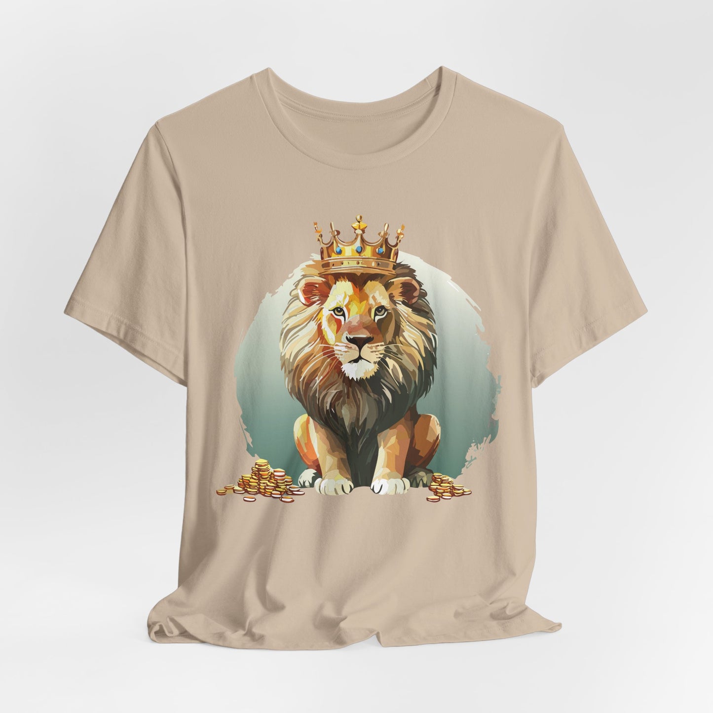 Regal Lion Short Sleeve Tee, Animal Shirt, Lion Tee, Unisex Top, Birthday Gift, Shirt with Animal design