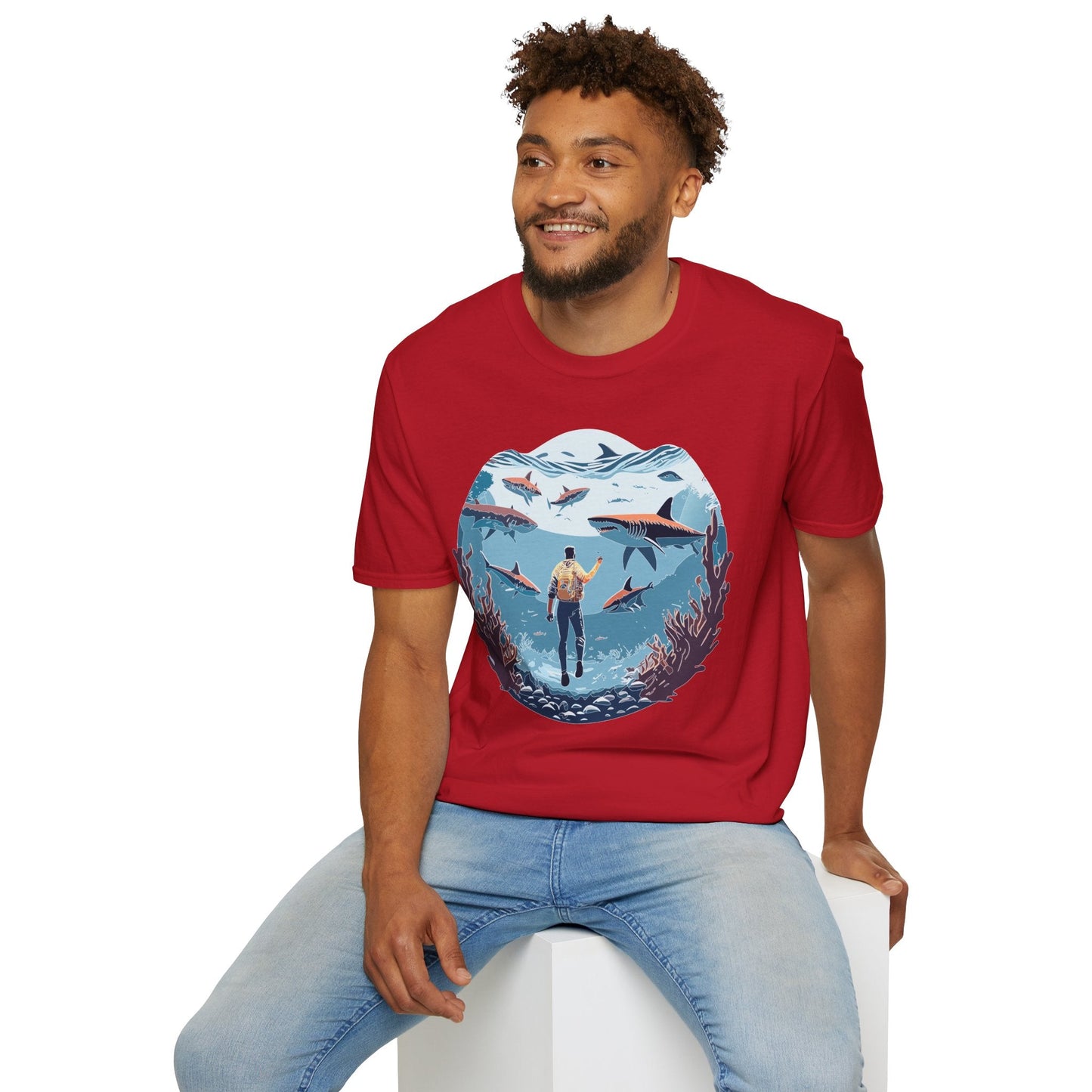 Ocean Graphic Unisex Softstyle Cotton Tee 2