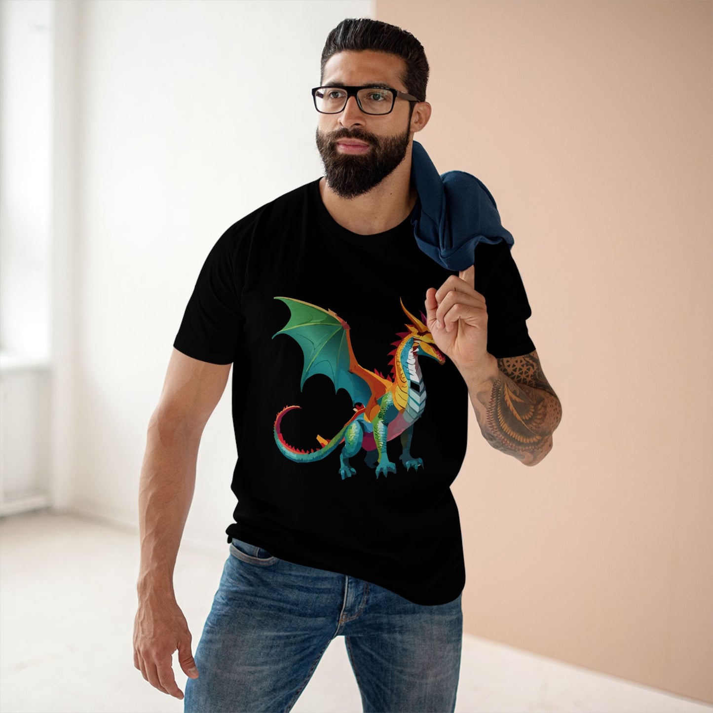 Dragon Graphic Unisex 100 Cotton Staple Tee 9