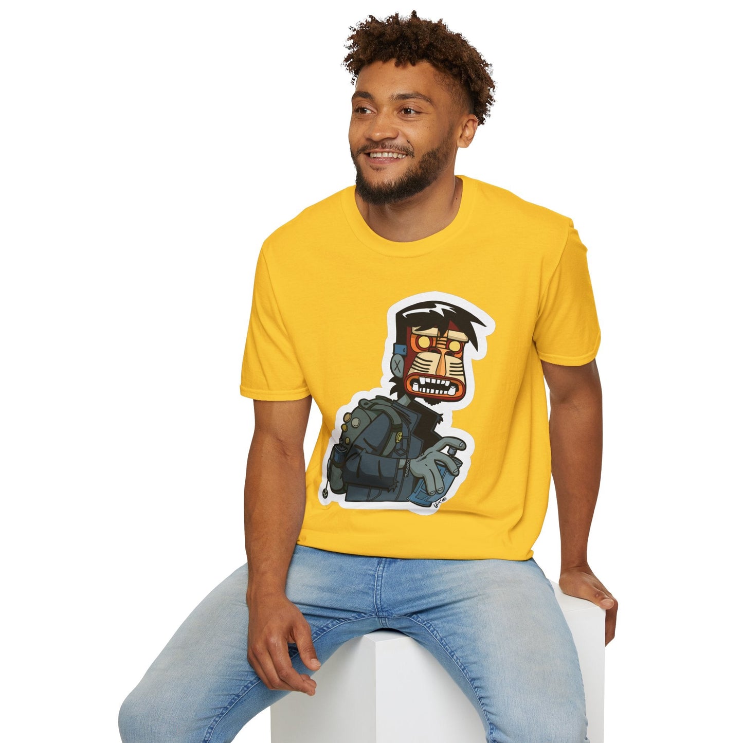 Cartoon T Shirt Animation T Shirt Funny Tee Shirt Unisex Short Sleeve Softstyle Cotton Tee 64000