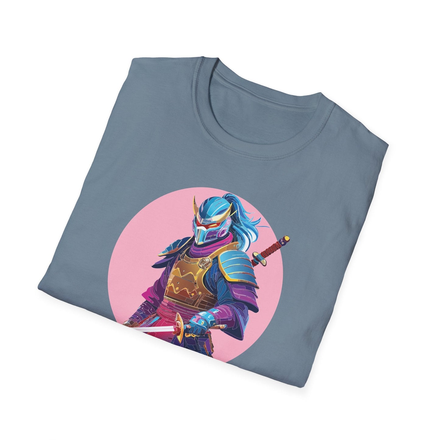 Samurai Themed Unisex Softstyle Tee Shirt Gildan 64000 100 Percent Ring Spun Cotton
