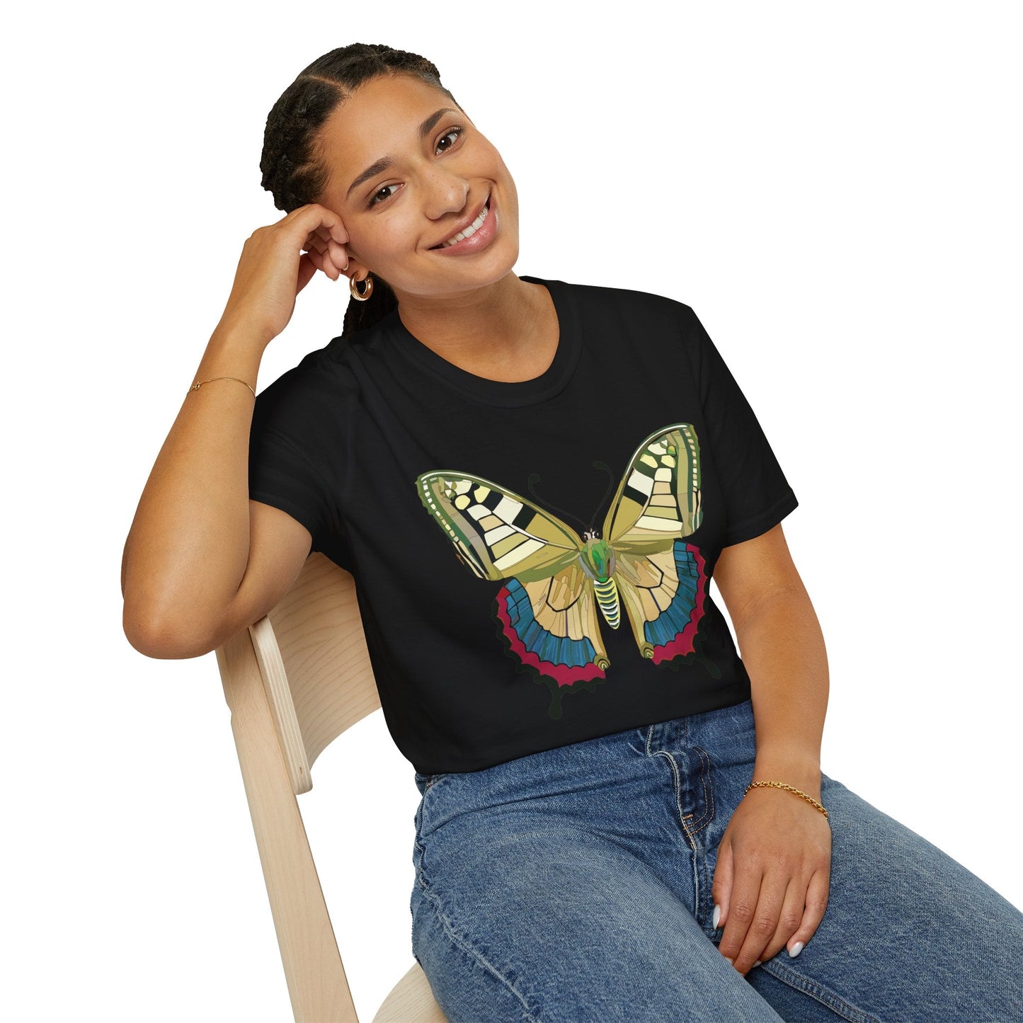 Butterfly T Shirt Unisex Monarch Design Soft Cotton Gildan 64000 Short Sleeve Tee