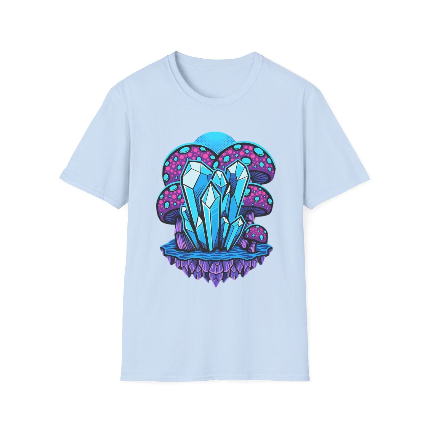 Mashroom Tee Shirt Softstyle Gildan 64000 100 Percent Ring Spun Cotton Breathable Funny Fungus