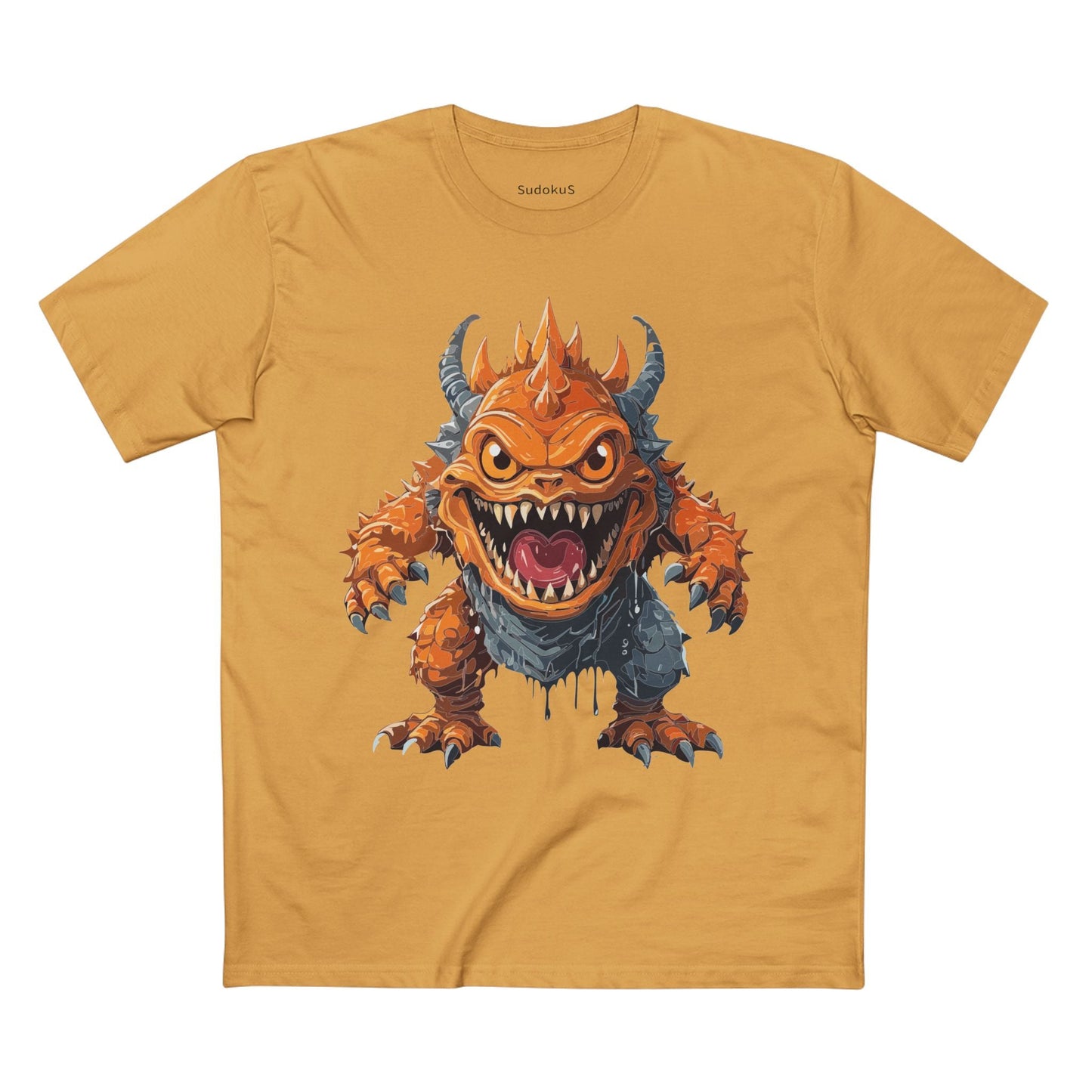 Cartoon Monsters Graphic Unisex 100 Cotton Staple Tee 35