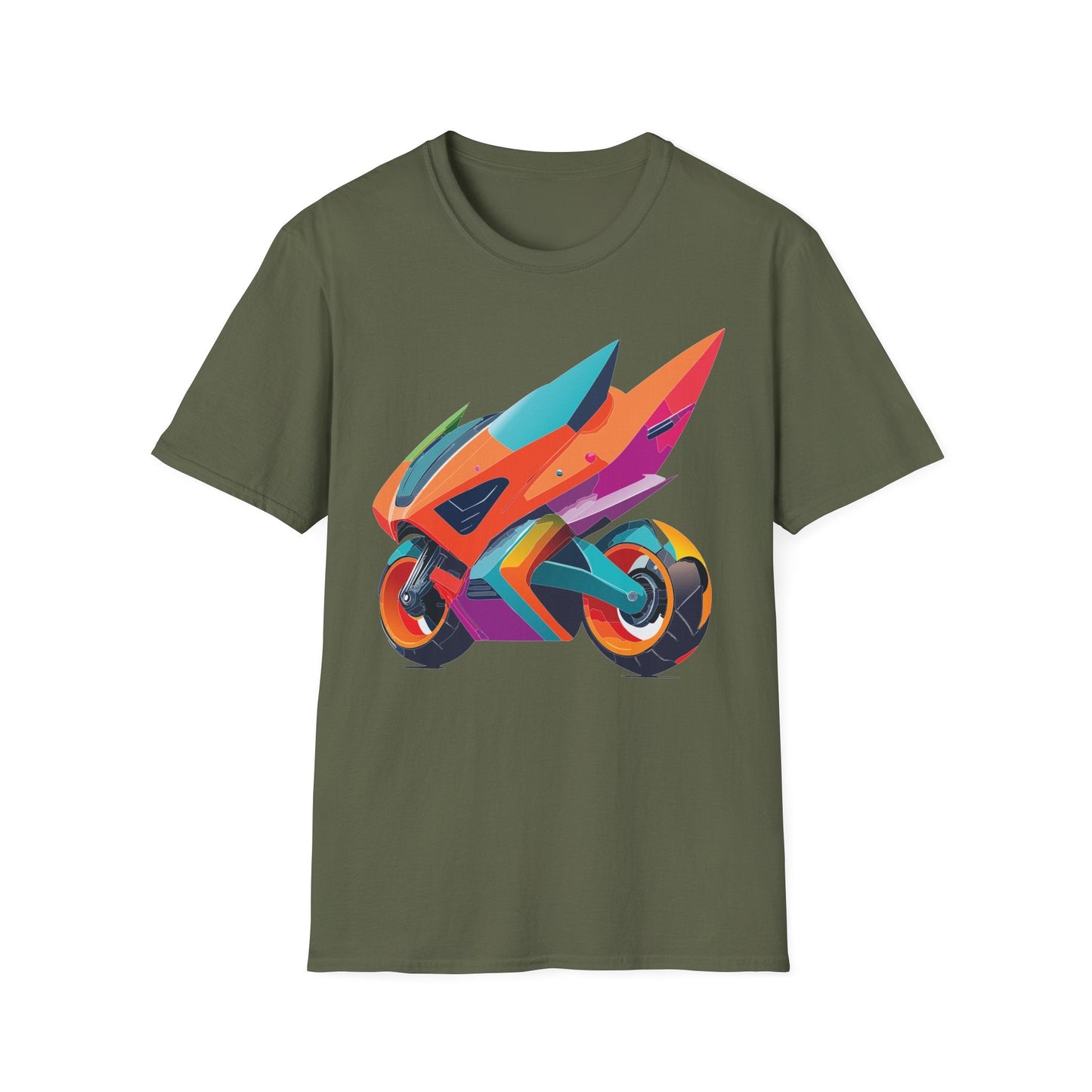 Unisex Bike T Shirt Moto Shirt Motorcycle MTB T Shirt 100 Percent Cotton Softstyle