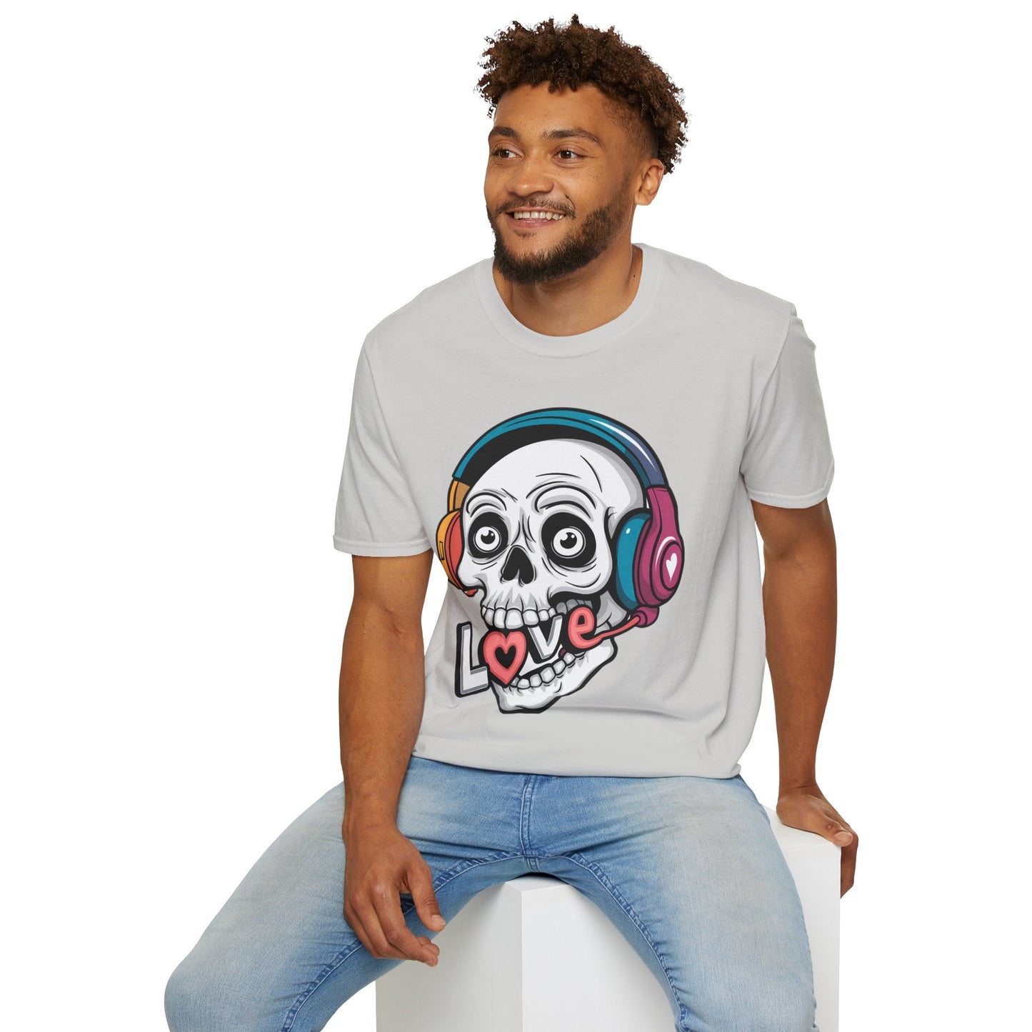 Skull Tee Shirt Unisex Skeleton Shirt With Skull Artwork Gildan Softstyle Cotton Tee