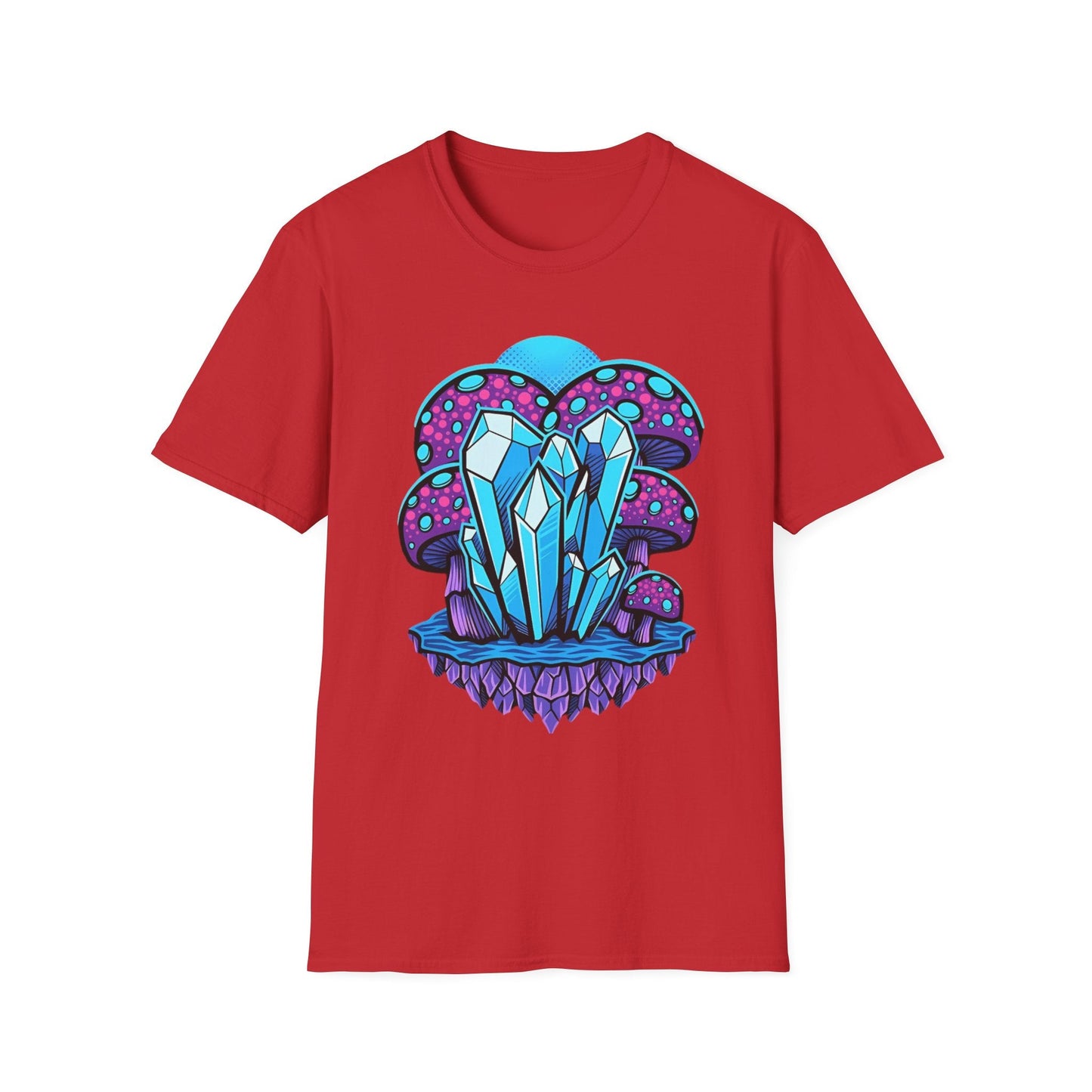 Mashroom Tee Shirt Softstyle Gildan 64000 100 Percent Ring Spun Cotton Breathable Funny Fungus
