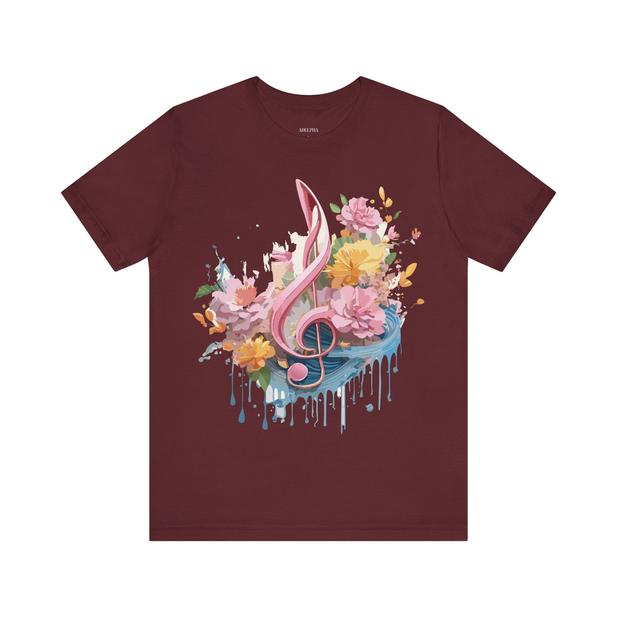 Music Graphic Unisex Cotton Bella+Canvas Tee with Art Design m133