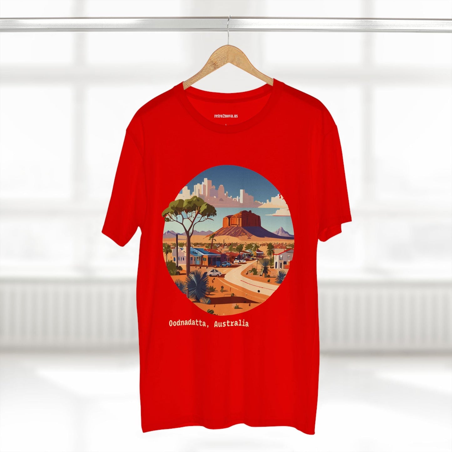 Travel Shirt Australia Original Art Design Unisex Premium Cotton Staple Tee By Retro2Nova