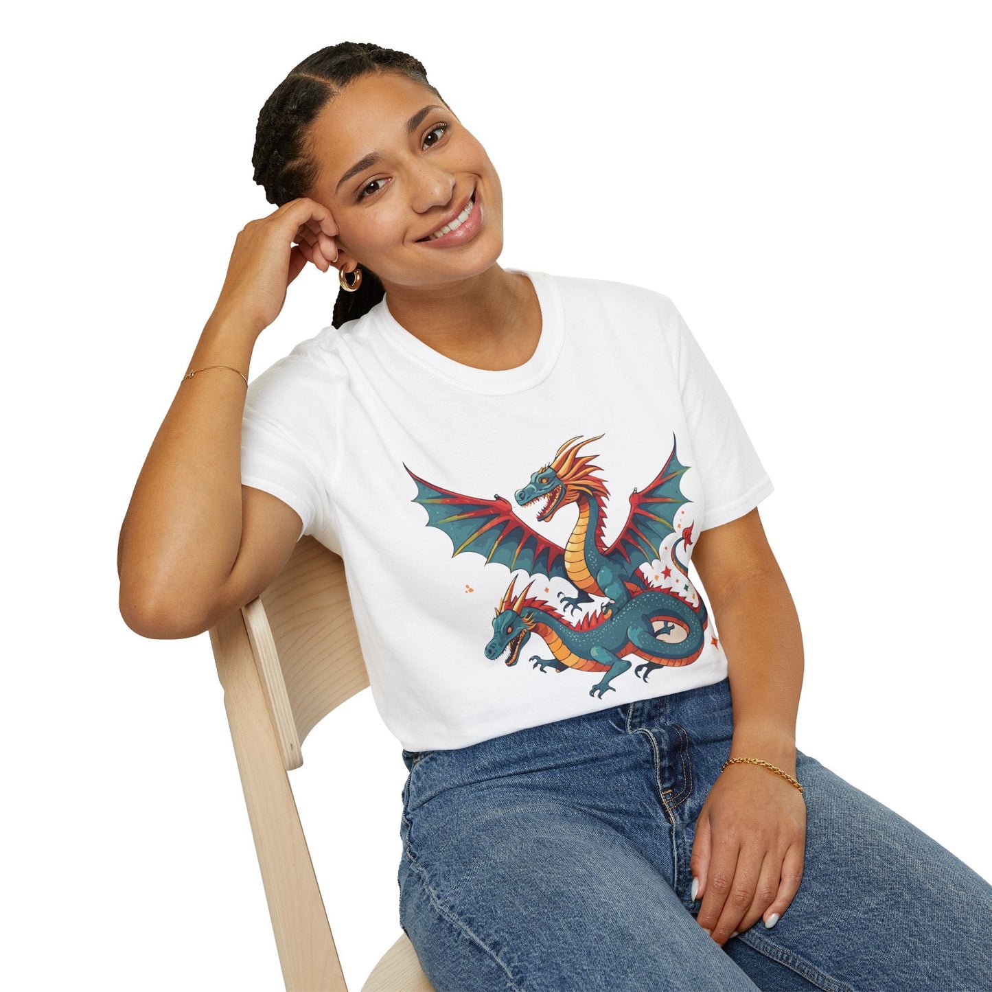 Dragon Graphic Unisex 100 Cotton Tee with Animal Artwork Design 13