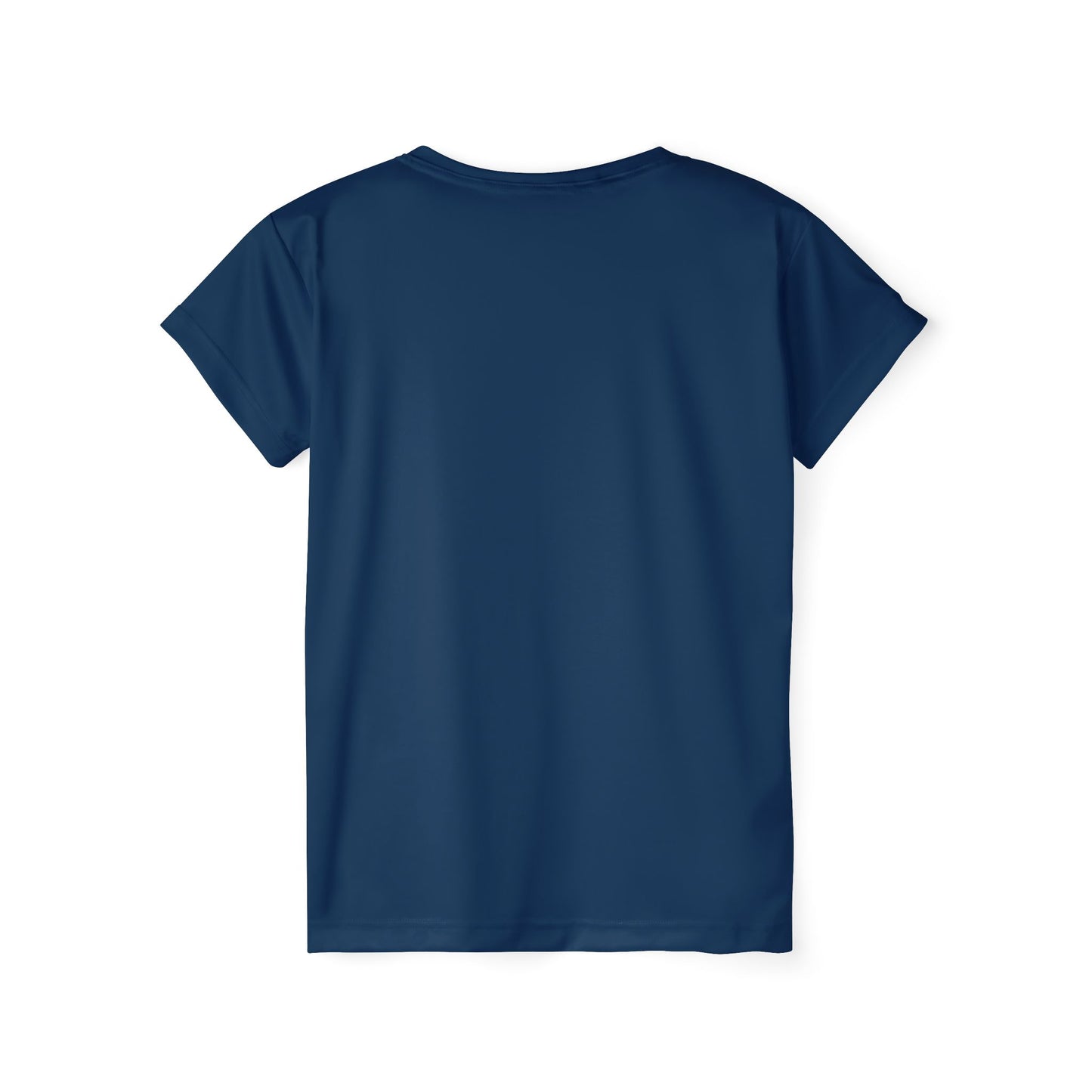 Deep Space Blue Web Women's Sports Jersey Short Sleeves 100% Poly Solid Navy Color Print Athletic Tee
