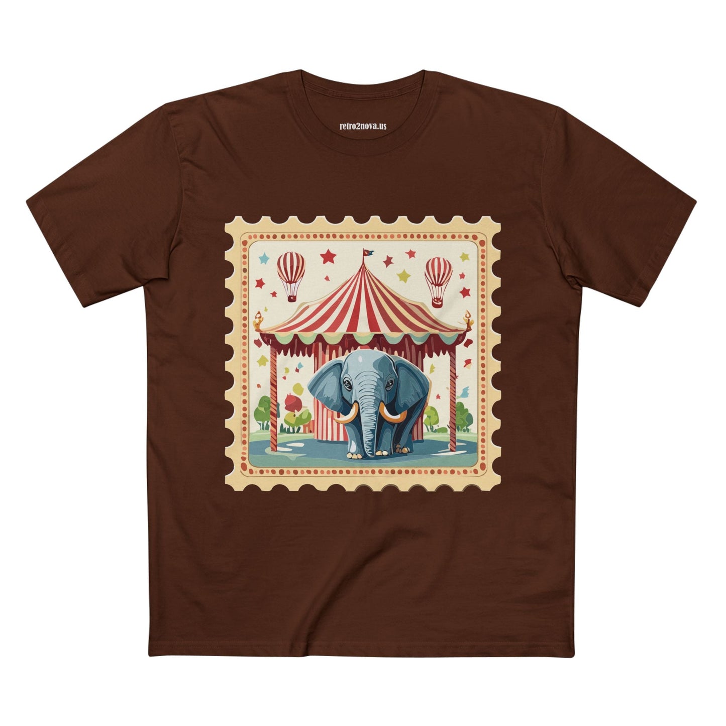 Retro2Nova Stamp Shirt Postage Stamp Art Design Unisex Premium Cotton Tee From Our Art Collection