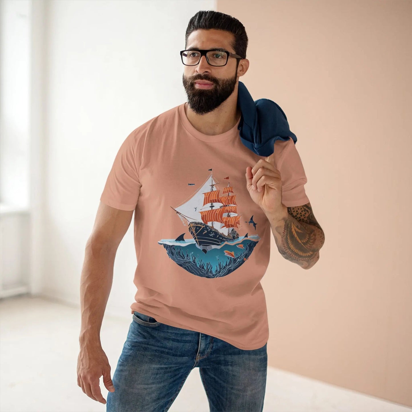 Ocean Coast Graphic Unisex 100 Cotton Staple Tee 25