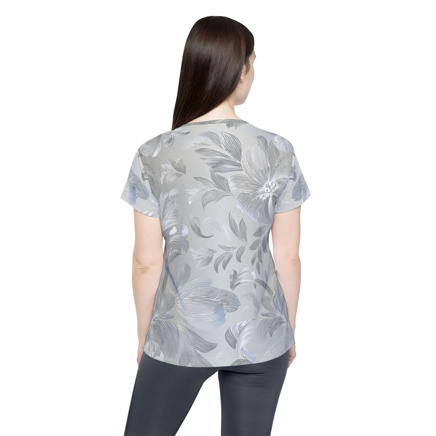 Women Poly Shirt with Floral Print F337