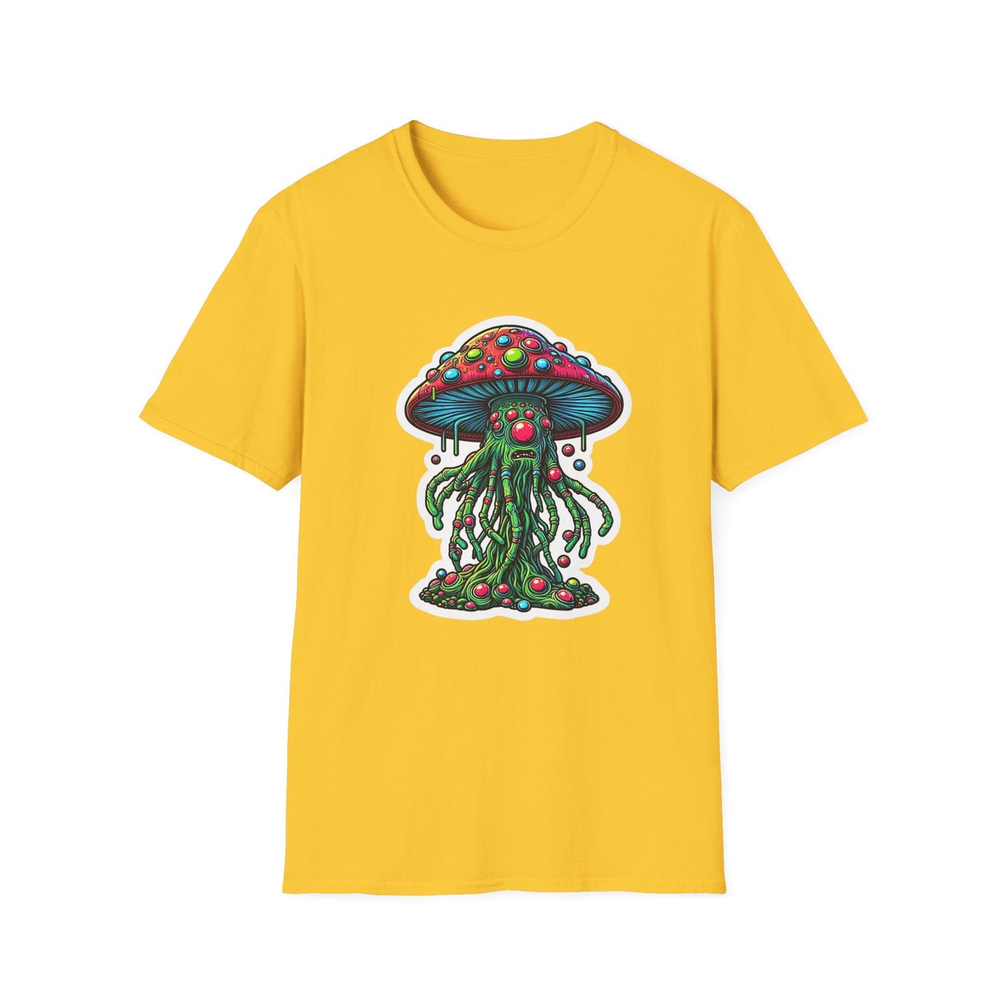 Mashroom Tee Shirt Unisex Funny Mashroom Shirt With Fungus Art Design Gildan Softstyle 64000